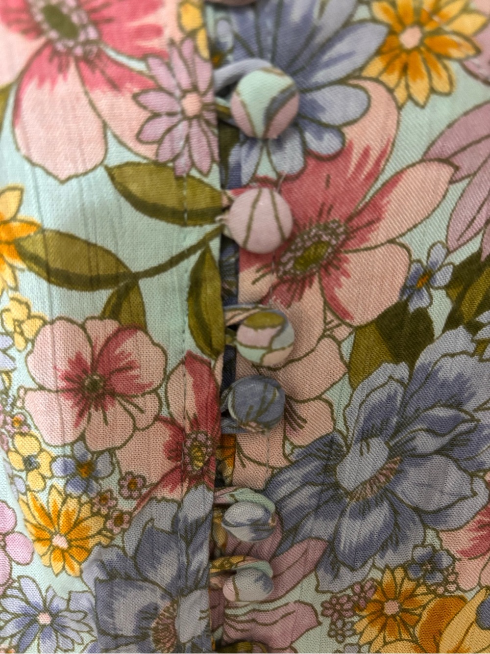 Angie Floral Midi Dress in Pink, Blue & Yellow - Picture 4 of 7